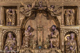 L’église Saint-Nicolas. <br> La Nativité. A gauche, le baiser sous la porte dorée. A droite, la Visitation.