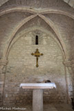 Notre-Dame-de-l’Ortiguière <br> L'autel de l'église primitive fut découvert en 1953 et remis en place en 1957.
