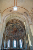 Chapelle des Moines. Berzé. <br> A droite, les deux étages de baies de la travée de chœur.