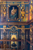 Le château de Cormatin. <br> Le cabinet de Sainte Cécile. Un programme symbolique fédère les nombreux motifs. Il célèbre la régénération de l’âme, grâce au Blé mystique (allusion au nom de la famille), aux vertus et à l’Harmonie personnifiée par Ste Cécile.