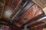 Le château de Cormatin. <br> <br> Plafond en cuir gaufré.