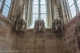 Cluny. <br> La chapelle de Jean de Bourbon date de la fin du 15e siècle. Elle est construite dans le style gothique flamboyant avec niches et culs-de-lampe sculptés.