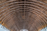 Cluny. <br> A l’étage, le grenier aux grains présente une belle charpente en châtaignier, pour ses propriétés insecticides et le chêne qui permet de grandes portées.