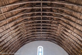 Cluny. <br> A l’étage, le grenier aux grains présente une belle charpente en châtaignier.