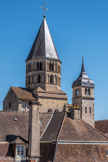 Cluny. <br> Le Clocher de l’Eau Bénite, le petit Clocher de l’Horloge.
