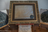 Lettres patentes de Louis XIV cachetées à la cire verte, donc valables à perpétuité.