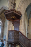 La chaire à prêcher, bois taillé, XVIIe.