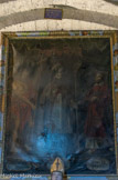 Evenos. <br> Eglise paroissiale Saint-Martin. Le tableau de Saint Martin (18e siècle), avec, à gauche, Saint Jean-Baptiste et à droite, Saint Pons.