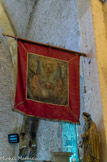 Evenos. <br> Eglise paroissiale Saint-Martin. Les bannières de Saint Martin du 19e siècle