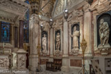 Cathédrale San Lorenzo <br> Chapelle Saint Jean-Baptiste. Les statues du même sculpteur : Adam, Zacharie, Abacuc (marbre blanc sculpté) et Jean-Baptiste d’Andréa Contucci