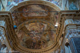 L’Eglise de San Luca. Saint Luc qui peint la Vierge. Saint Luc est, par tradition, celui qui a peint le premier le visage de la Vierge, représentée avec Jésus Enfant.