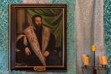 Villa del Principe. Palais d'Andrea Doria.<br> Salle d'Apollon et Python. Portrait de Francesco II Sforza, le fils cadet de Ludovico il Moro et de Béatrice d’Este, réalisé par Titien.