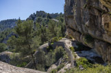Dans les grès d'Evenos. Ruines d’une ancienne  bergerie et ses anciennes habitations troglodytes, en dessous de la barre calcaire.
