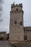 <strong>Saint-Laurent-des-Arbres</strong> <br> Le donjon féodal. On reconnaît aisément les ouvertures gothiques des étages supérieurs. Un chemin de ronde ceinturait la tour permettant une observation panoramique.