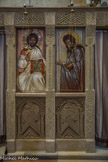 <strong>Solan</strong> <br> Dans les églises orthodoxes,devant l'iconostase, se trouvent quatre icônes : trois sont toujours les mêmes, la quatrième étant celle du saint du lieu. Ici, le Christ et Saint Jean-Baptiste. En bas, des chérubins.