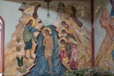 Saint Irénée. <br> Les fresques relatant la vie du Christ : L'Épiphanie ou Théophanie (manifestation de Dieu), dans les Églises byzantines, commémore le baptême du Christ dans le Jourdain.