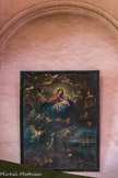 La Ciotat. Église Notre-Dame de l'Assomption.<br> Le Grand Saint-Antoine ou une Vierge à l’Enfant. Tableau de Michel Serre (vers 1720). En haut, le ciel (Vierge à l'Enfant), au milieu le purgatoire où deux anges s'élancent au secours de ces âmes qui ont encore besoin d'être purifiées et en bas l'enfer. A droite, le Grand Saint-Antoine.