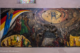 La Ciotat. Église Notre-Dame de l'Assomption.<br> La Résurrection. En haut : Rédemption des races humaines (les 4 couleurs des 4 races humaines), la Transfiguration devant Pierre, Jacques et Jean ou le Christ Rédempteur. En bas : les apôtres au Cénacle.