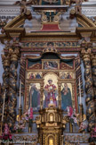 Roure. <br> Polyptyque de St Laurent. Ce triptyque est attribué à Andrea da Cella, peintre ligure du début du XVIe siècle.