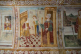 Chapelle Saint Sébastien de Roure. <br> Enrôlé dans l’armée de Dioclétien vers la fin du IIIe siècle comme simple soldat, il se fait remarquer par l’Empereur qui lui offre une carrière fulgurante: il devient rapidement commandant de la garde prétorienne.
