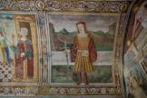Chapelle Saint Sébastien de Roure. <br> Saint Sébastien est fait chevalier.
