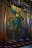 <center>L'église des Carmes</center>Les boiseries des stalles. Tableau central.