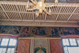 <center>Le palais de justice.</center>La tentation dans le désert avec le diable qui s'enfuit à droite