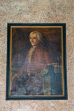<center></center><center>Les Charmettes.</center>La salle à manger. Portrait de Jean Jacques Rousseau
