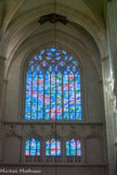 <center>La Cathédrale Saint-Pierre Saint-Paul. </center> De 1977 à 1982, Anne Le Chevalier travaille aux vitraux des baies du transept nord, au-dessus du cénotaphe de Lamoricère et aux deux chapelles contiguës de Saint Jean-Baptiste et du Sacré Coeur.