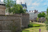 <center>Le château des ducs de Bretagne. </center> Le bastion Saint-Pierre, puis la tour des Espagnols détruite par une explosion en 1800.