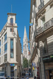 <center>Rue Haute Casserie.  </center>Maison fondée en 1798.  Au fond, St Nicolas.