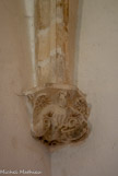 <center>Chapelle Notre-Dame-des-Anges.</center>Les ogives reposent sur des culs-de-lampes représentant les symboles des 4 évangélistes : Matthieu,