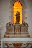 <center>Chapelle Notre-Dame-des-Anges.</center>Vierge à l'Enfant, XIXe. Maître-autel, XVIIIe, en bois taillé et doré