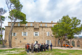 <center>Le château de Saumane.</center> Pour les périodes les plus récentes, le château connut peu de transformations majeures réalisées par les différents représentants de la famille de Sade. Parmi ceux-ci, nous retiendrons le souvenir marquant de l'abbé Jacques de Sade qui fut le tuteur, à partir de 1745 et pendant quelques années (de l'âge de 4 à 10 ans), du divin marquis (Donatien-Alphonse-François). Cet épicurien, épris de poésie et d'histoire naturelle, dota le château de somptueux jardins parsemés d'espèces rares et irrigués par les sources abondantes canalisées. Amateur d'art éclairé, on doit également à cet homme d'exception une série de décors qui ornent de nos jours encore certains des salons et des chambres à l'étage.