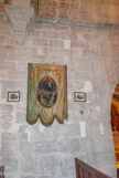 <center>L'église Saint-Trophime de Saumane.</center> La Donation du rosaire à saint Dominique et sainte Catherine de Sienne