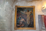 <center>L'église Saint-Trophime de Saumane.</center> Libération d'esclaves par un Trinitaire.