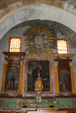 <center>L'église paroissiale Notre-Dame à Venasque. </center>Statue de st Siffrein. A gauche, st Roch, au centre st Antoine l'Ermite.