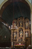 L’église Notre-Dame-des-Anges. <br> Retable de la chapelle de Sainte Lucie. Statues style espagnol - année 1718.