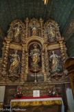 L’église Notre-Dame-des-Anges. <br> Retable de Sainte-Lucie, datant de 1719, orné de statues de saintes, honorées pour leur vertus médicinales: au centre, en haut, sainte Agnès (pour préserver le virginité) et sainte Lucie (pour la vue), à gauche sainte Catherine d'Alexandrie (également pour préserver la virginité) et sainte Barbe (pour protéger de la foudre), à droite sainte Agathe (patronne des nourrices) et sainte Marthe (patronne des femmes qui allaitent). Sous la statue de sainte Lucie figure une peinture de sainte Marie-Madeleine dans la grotte.