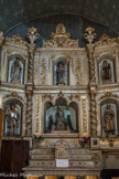 L’église Notre-Dame-des-Anges. <br> Retable de la chapelle du Rosaire
Retable moderne, mais portant dans sa partie supérieure des statues anciennes provenant du Couvent des Dominicains. En haut, au milieu, la Vierge du Rosaire restituée par la famille du Général Caloni.