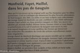 Musée Hyacinthe Rigaud. <br> Monfreid, Fayet, Maillol, dans les pas de Gauguin
Alors qu’il n’est encore qu’un original exilé aux îles Marquises pour les élites parisiennes, c’est en Catalogne que demeurent les plus fervents admirateurs de Paul Gauguin. Dès 1889, ses toiles et ses bois sculptés sont collectionnés par George-Daniel de Monfreid, son ami, confident et plus fidèle défenseur. Gustave Fayet achète ses deux premiers Gauguin en 1900. Son œuvre est admirée par Aristide Maillol, Étienne Terrus, Gustave Violet et Louis Bausil.
Le primitivisme et la soif d’exotisme de Gauguin vont ouvrir la voie àrun nouvel imaginaire et à une synthèse des formes qui donneront aux recherches des membres du cercle des artistes roussillonnais toutes leurs singularités.
George-Daniel de Monfreid développe une œuvre sensible qui ne semble étonnamment pas subir l’influence de Gauguin. Gustave Fayet, entrepreneur passionné et artiste touche-à-tout, transcrit dans sa peinture l’admiration qu’il porte à Gauguin mais également à son ami Odilon Redon. L’onirisme de son travail le distingue du groupe.
Quant à Maillol, ses premiers bois sculptés et bas-reliefs en terre-cuite doivent à Gauguin leur force d’idole primitive.