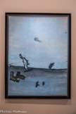 <center>Yves Tanguy</center>Paris, 1900 -1958.
L'Inspiration.
1929.
Huilé sur toile.<br>
Ses toiles sont inspirées des paysages marins de sa Bretagne. Il peint d'abord le fond, sur lequel il pose les objets, puis il représente leurs ombres.