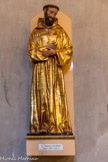 <center>Jour 3. Le couvent de Saint-François à Vico.</center>St François d'Assise, diacre (1181-1226). Production d’atelier français, statue en carton-pierre doré, milieu du XIXe siècle.