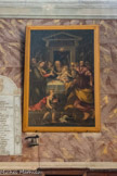 <center>Jour 4. Église paroissiale Sainte-Marie.</center>Sainte Famille ou la présentation de l'Enfant Jésus au vieillard Siméon. L'Enfant Jésus au centre sur une table, les bras tendus et la tête irradiante. A sa droite, la Vierge tendant le bras droit vers lui ; à sa gauche, saint Joseph agenouillé, avec derrière lui le vieillard Siméon penché vers l'Enfant entouré de nombreux personnages. Au premier plan, un enfant avance devant une vasque.