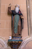 <center>Jour 4. Église paroissiale Sainte-Marie.</center>Statue de St Antoine Abbé, protecteur de la confrérie des Pénitents de la Ste Croix, établie à Vico avant 1589, (ainsi qu'à Arbori, Coggia, Murzo, Poggiolo.)
Cette Confrérie disposa d'une chapelle indépendante proche de l'église paroissiale détruite en 1859 pour permettre la construction d'un couvent de religieuses. La confrérie s'est éteinte en 1941.
Cette statue en bois peint fut offerte à la nouvelle église par le comte Multedo en 1854.
On y voit des attributs habituels au saint ermite : le thau, la béquille ( le cochon est un ajout libre ), manque le feu symbolique.
Œuvre d'Art populaire, classée M.H.