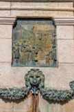 <center>Jour 4. Vico.</center>Bas-relief en bronze illustrant la bénédiction du couvent Saint François nouvellement restauré.