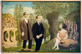 <center>Edouard, Pierre et Yvonne, 1927.</center>André Bauchant.
Huile sur toile.