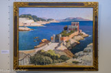 <center>Villa à Malmousque, Corniche à Marseille</center>Michel VILALTA (1871-1942), huile sur toile.