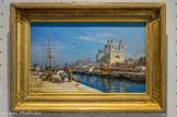 <center>Quai de la Tourette animée, Marseille</center>Ernest-Georges CHAUVIER DE LÉON (1835-1907). Huile sur toile