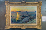 <center>Coucher de soleil sur les îles du Frioul.</center>Jean baptiste Olive, 1848 – 1936.